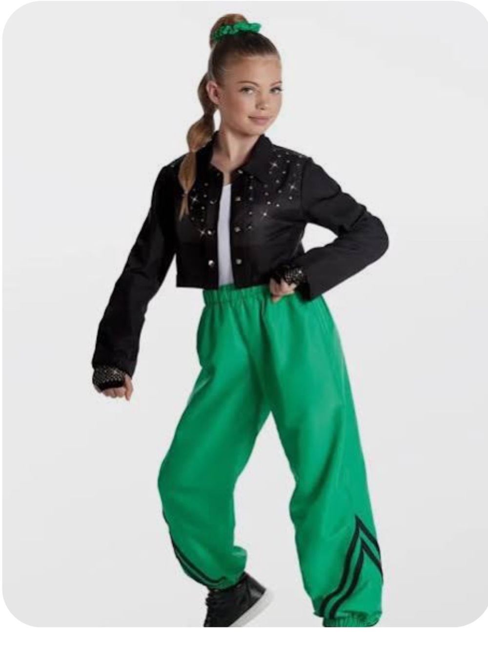 Weissman Speed Drive KellyGreen Dance set Kid 10-12 Medium NEW